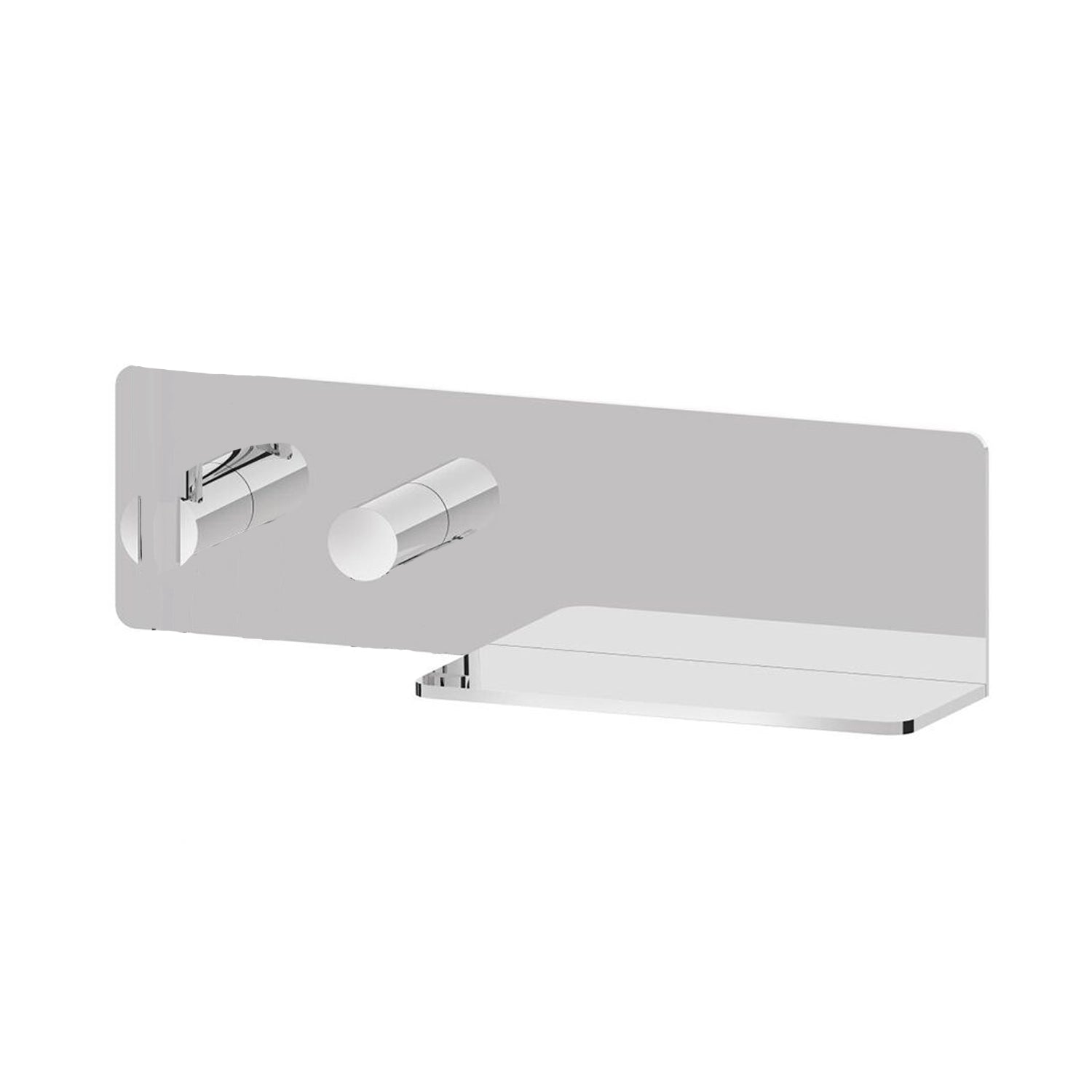 Mensola presa acqua con supporto doccia fisso tondo in ottone by CeramicStore | Lo specialista del tuo bagno