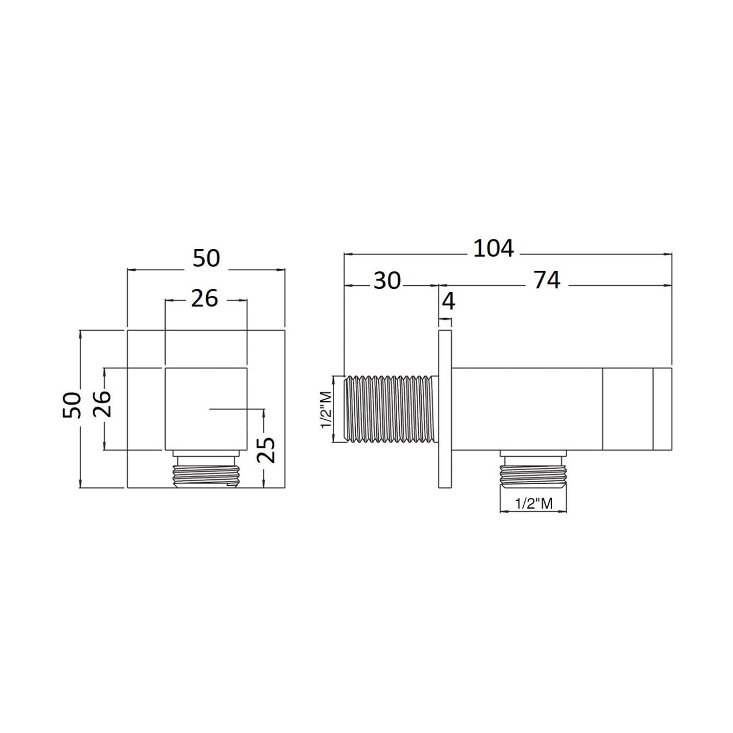  Supporto doccia fisso in ottone serie Glamour con innesto conico nichel by CeramicStore | Lo specialista del tuo bagno