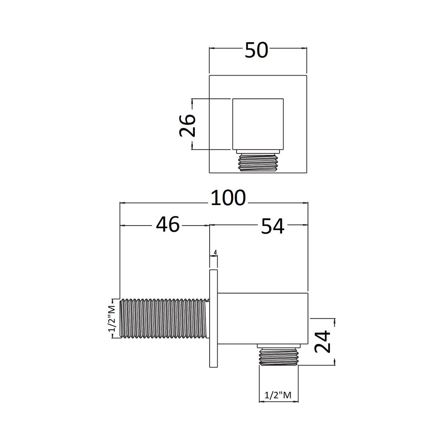 Presa acqua in ottone modello Glamour attacco 1/2MF by CeramicStore | Lo specialista del tuo bagno