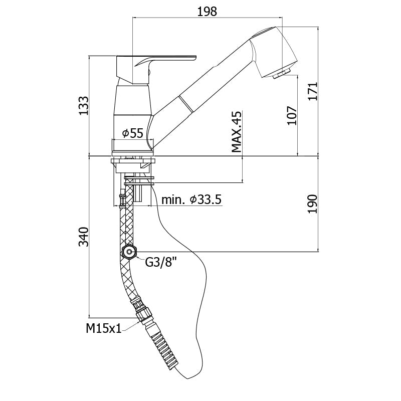  Miscelatore Lavello Paffoni Green con doccetta estraibile GR183CR by CeramicStore | Lo specialista del tuo bagno