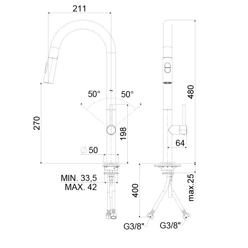  Miscelatore Cucina con doccia estraibile Paffoni Chef CH185CR by CeramicStore | Lo specialista del tuo bagno