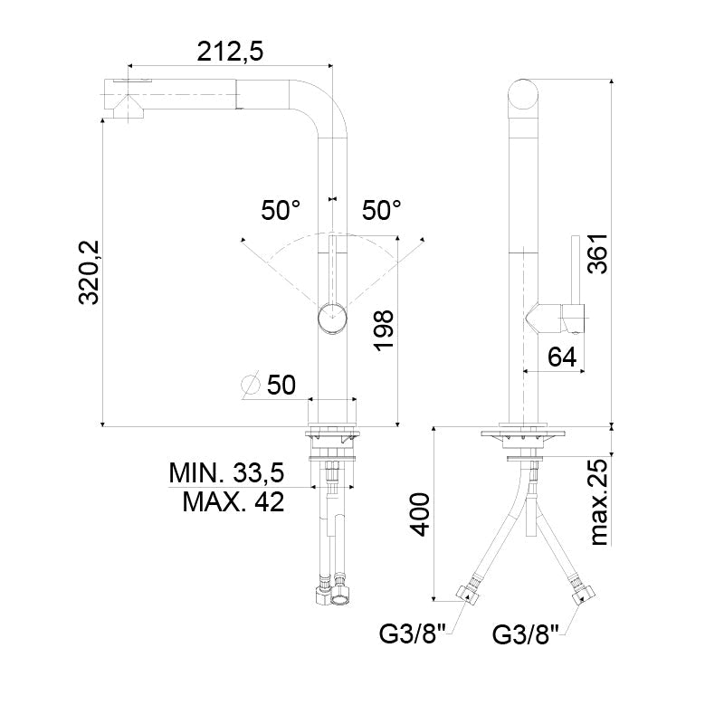  Miscelatore Cucina con doccia estraibile Paffoni Chef CH985CR by CeramicStore | Lo specialista del tuo bagno