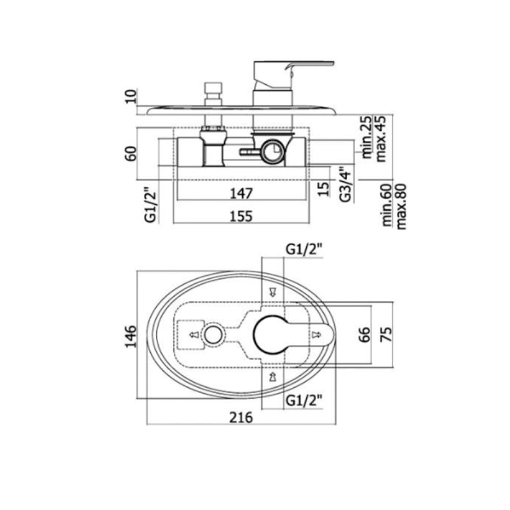  Bidet e doccia con deviatore Paffoni Blu by CeramicStore | Lo specialista del tuo bagno