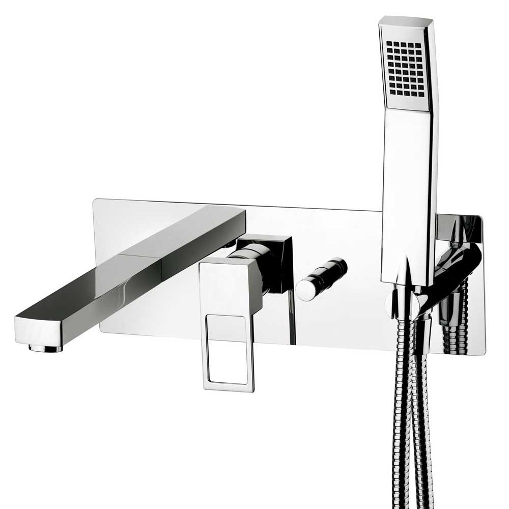 Miscelatore incasso vasca Paffoni Effe con set doccia e bocca di erogazione by CeramicStore | Lo specialista del tuo bagno