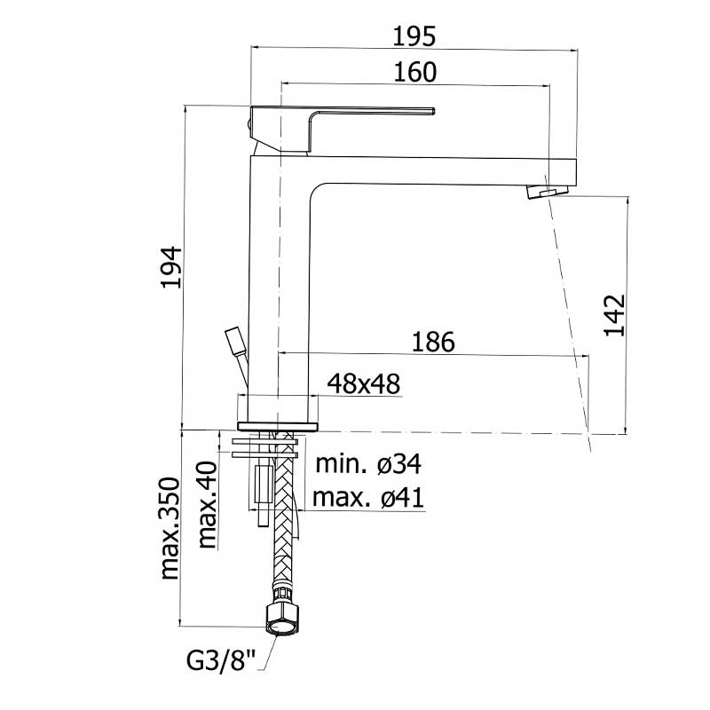  Miscelatore lavabo medio Paffoni Elle in ottone cromato senza scarico by CeramicStore | Lo specialista del tuo bagno
