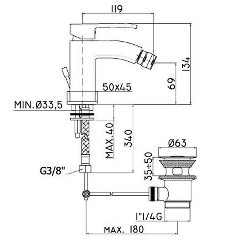  Set di miscelatori da bagno Paffoni Level lavabo