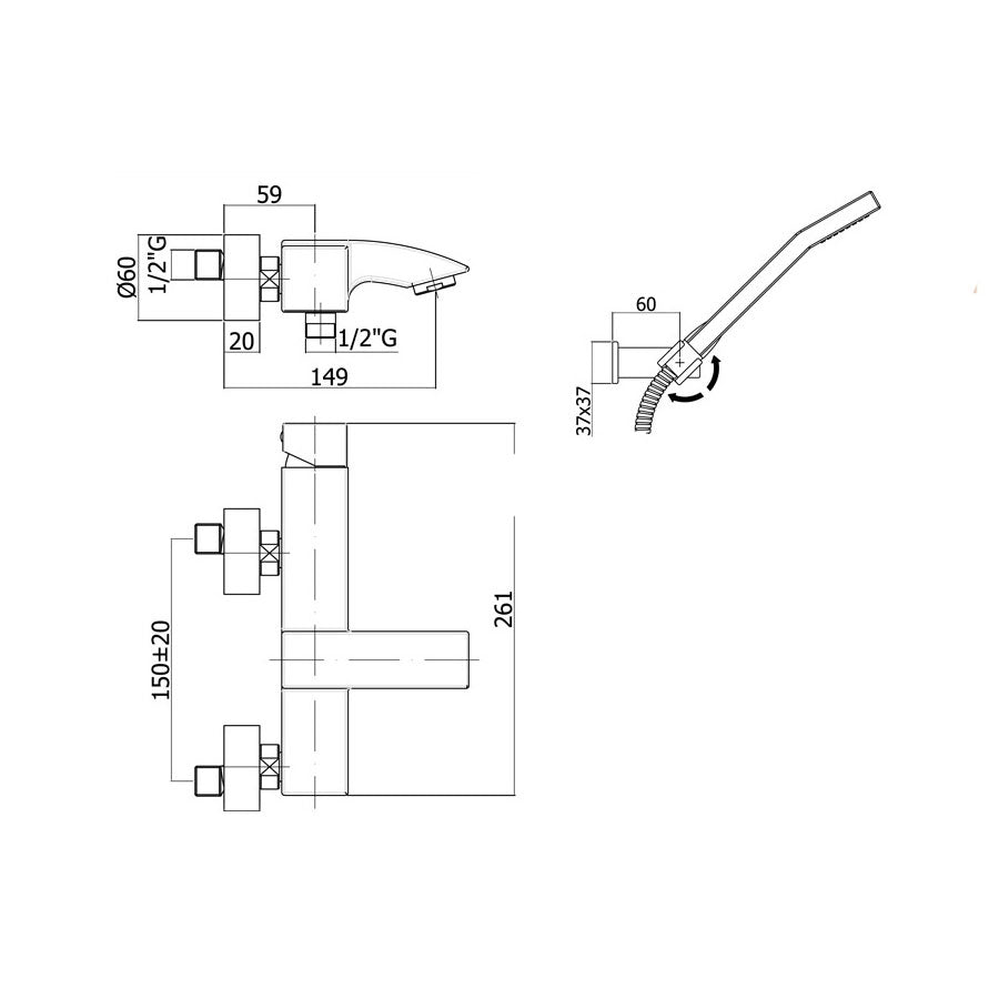  Set di miscelatori da bagno Paffoni Level lavabo