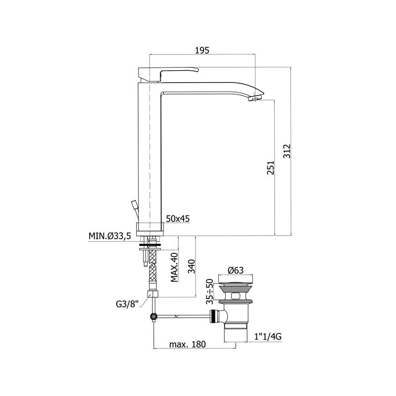  Set di miscelatori da bagno Paffoni Level lavabo alto + bidet by CeramicStore | Lo specialista del tuo bagno