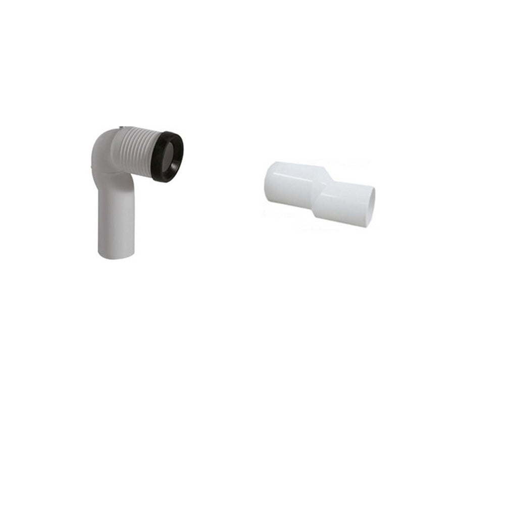 Kit per sanitari scarico traslato per distanza da 6 a 13 cm con curva e raccordo eccentrico by CeramicStore | Lo specialista del tuo bagno