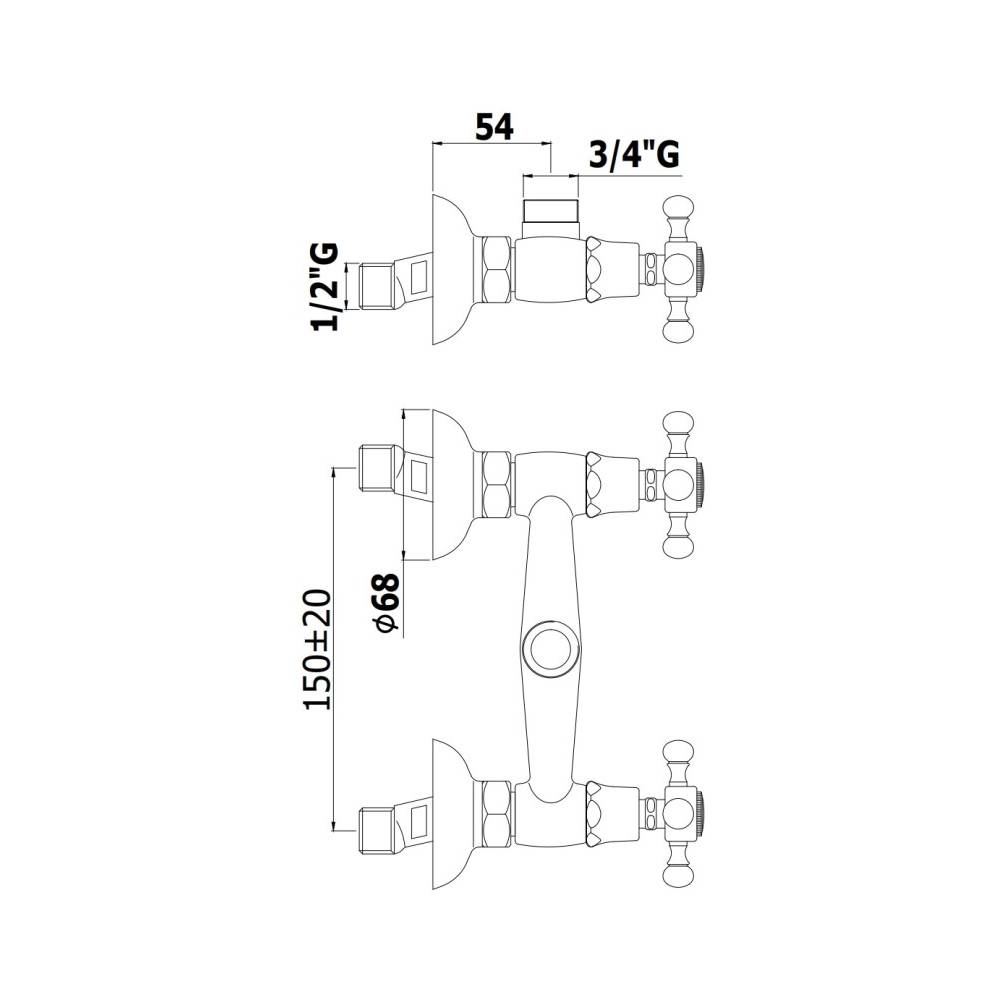  Gruppo doccia rovesciato serie Belinda modello FBLV168RCR cromato Paffoni by CeramicStore | Lo specialista del tuo bagno
