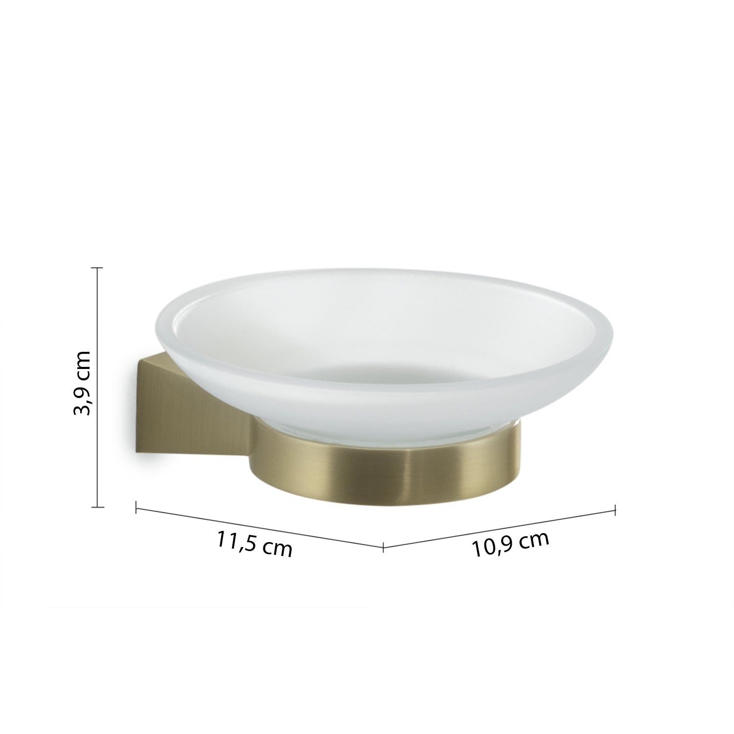  Portasapone a parete in Acciaio Inox Gedy serie Tonale - Oro Matt by CeramicStore | Lo specialista del tuo bagno