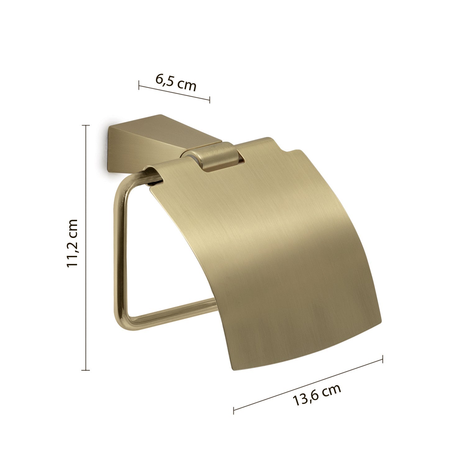  Portarotolo coperto a parete in Acciaio Inox Gedy modello Tonale - Oro Matt