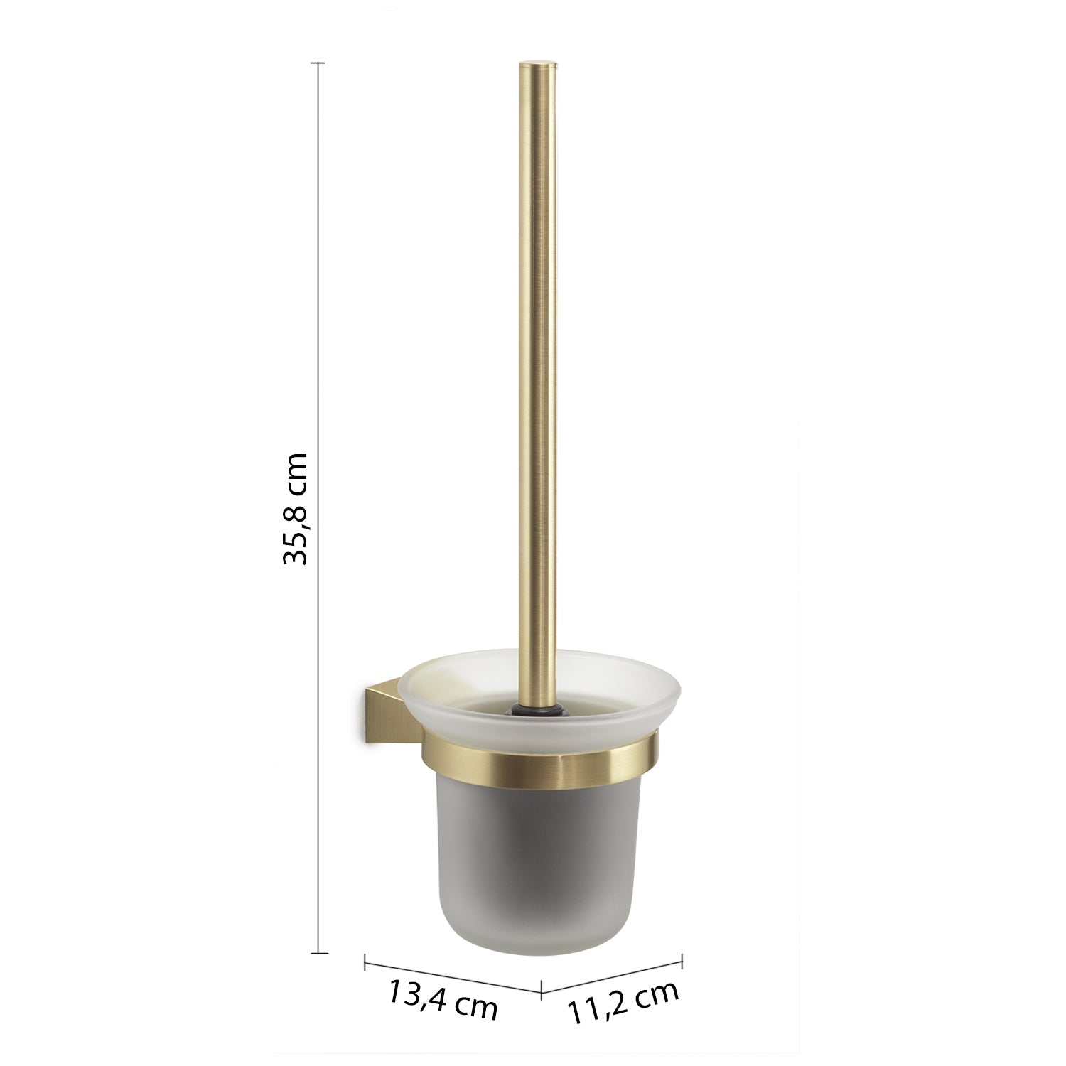  Scopino a parete con ciuffo in setole Gedy serie Tonale - Oro Matt by CeramicStore | Lo specialista del tuo bagno