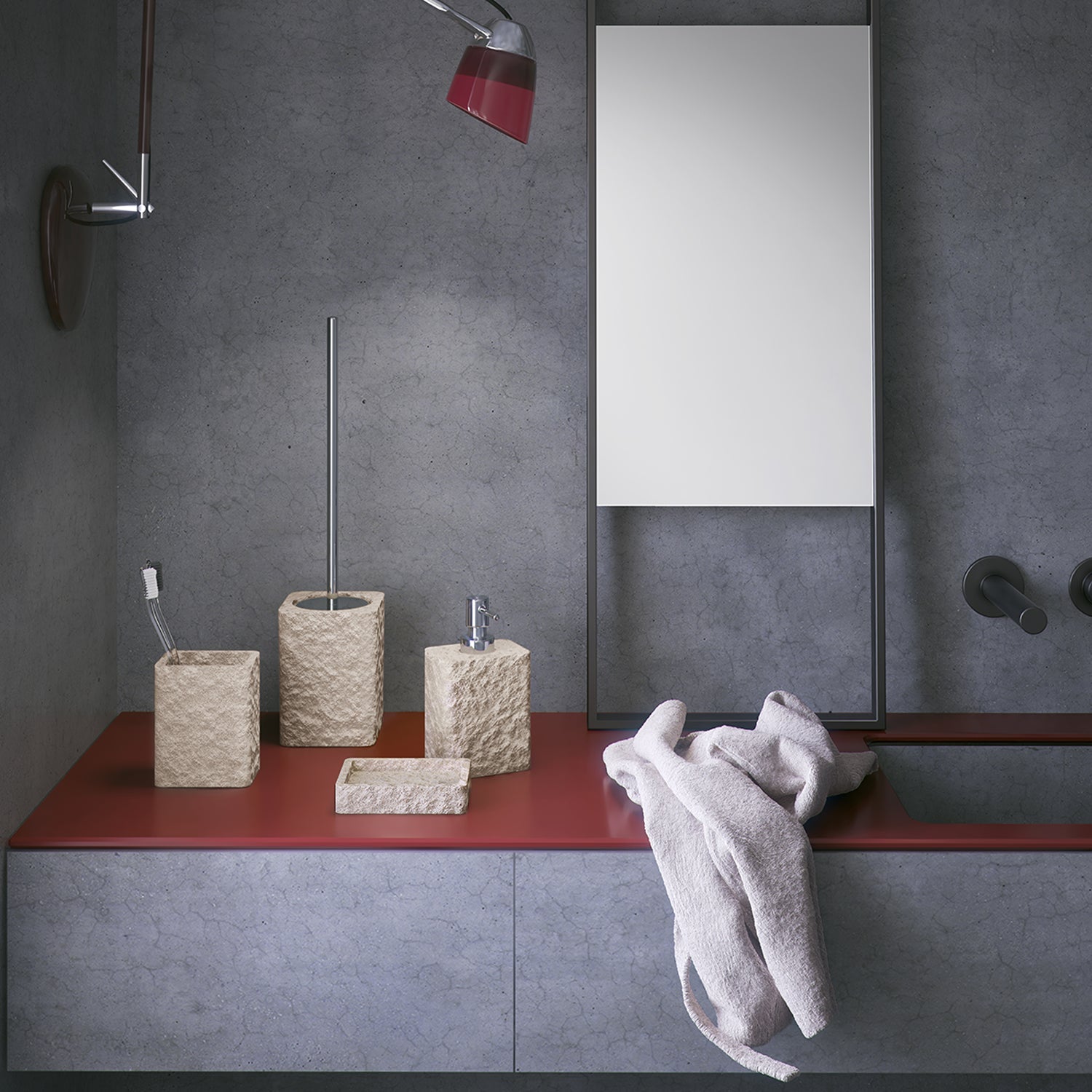  Dispenser sapone da appoggio con erogatore in plastica cromata Gedy modello Aries - Beige