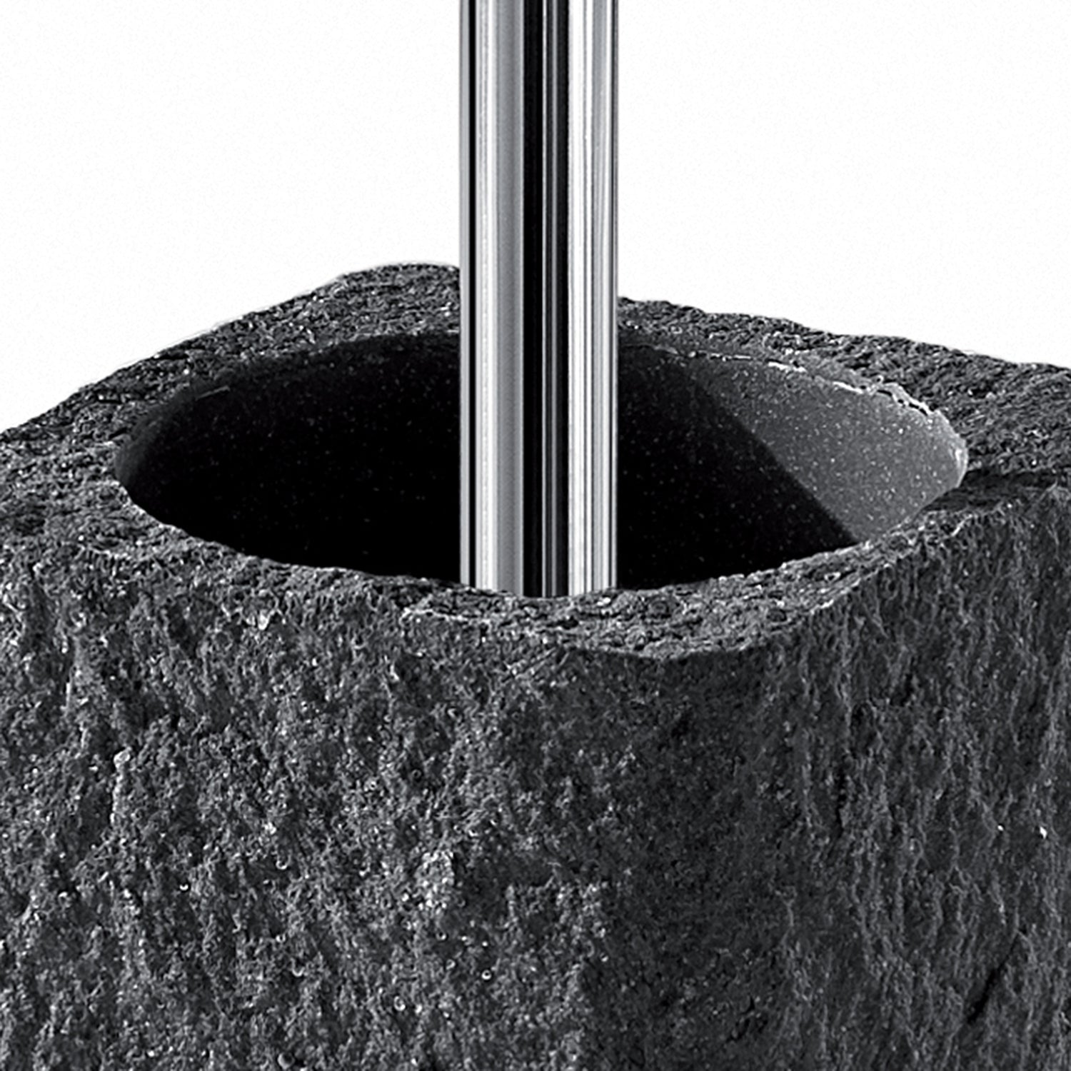  Scopino da appoggio con ciuffo in setole Gedy modello Aries - Antracite by CeramicStore | Lo specialista del tuo bagno