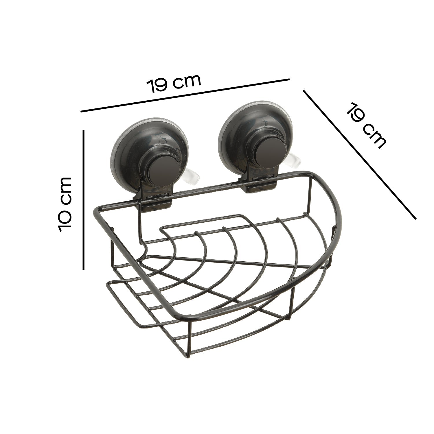  Portaoggetti angolare doccia in filo di Gedy serie Hot - Nero Matt by CeramicStore | Lo specialista del tuo bagno