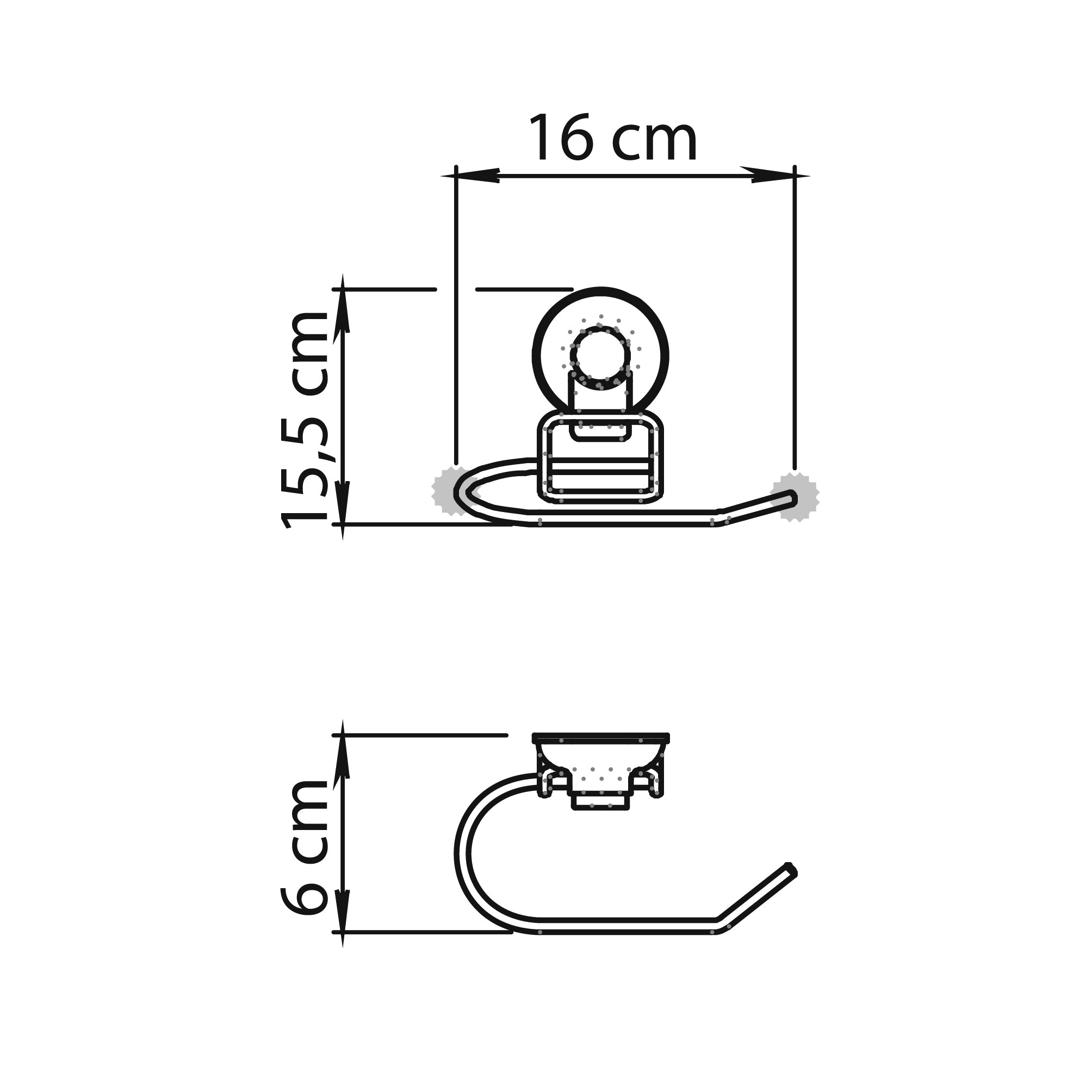  Porta carta igienica di Gedy serie Hot - Nero Matt
