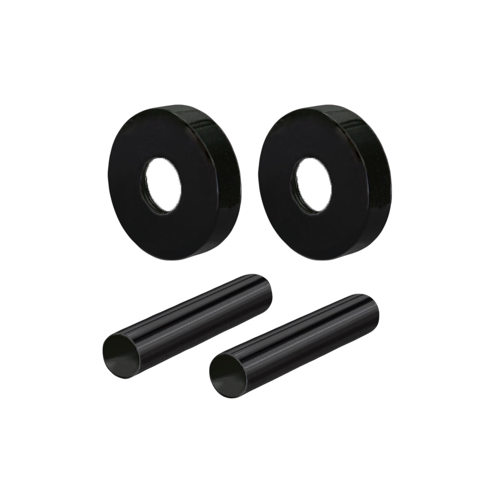 Kit copritubo in metallo per radiatori e termoarredo di qualsiasi interasse Nero Opaco 3