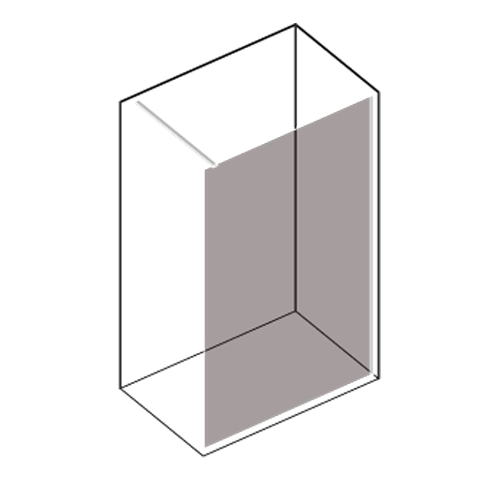 Parete doccia Walk In cm 90 in cristallo temperato trasparente 8mm collezione Vogue Carbon con profili neri 6