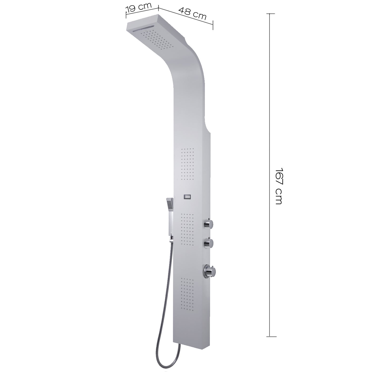  Pannello doccia multifunzione con miscelatore termostatico da cm 167 modello SPA 00 - Bianco by CeramicStore | Lo specialista del tuo bagno