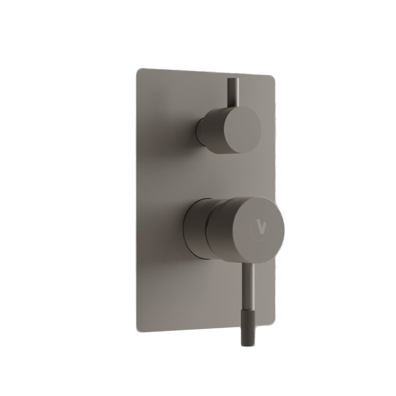 Miscelatore a incasso per doccia con deviatore 2 vie RubiFlux Tennis Mud - Grigio Fango 2