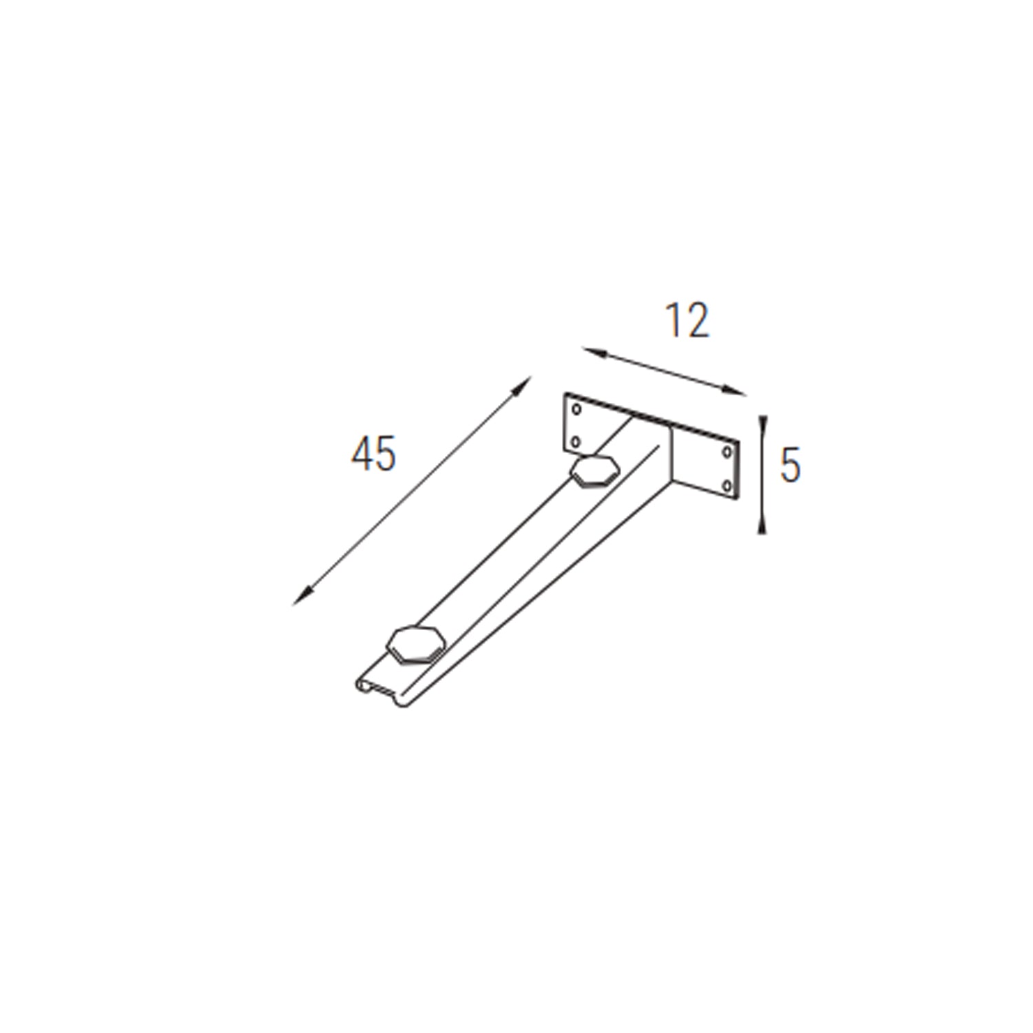 Set due staffe regolabili per lavabo di profondità  51,5 cm BathCore 2