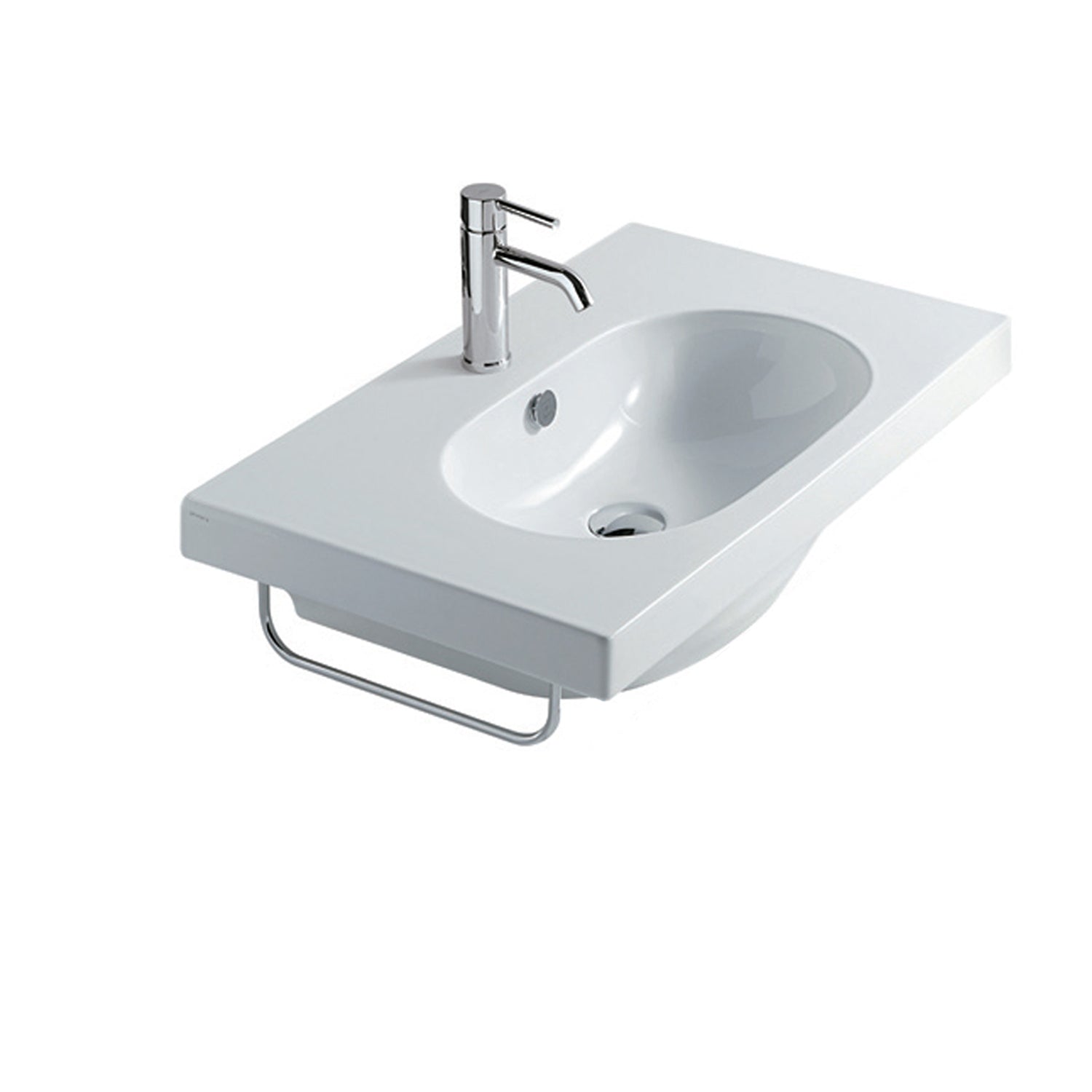 Portasciugamani laterale in ottone di 25 cm della serie M2 di Galassia cromato by CeramicStore | Lo specialista del tuo bagno