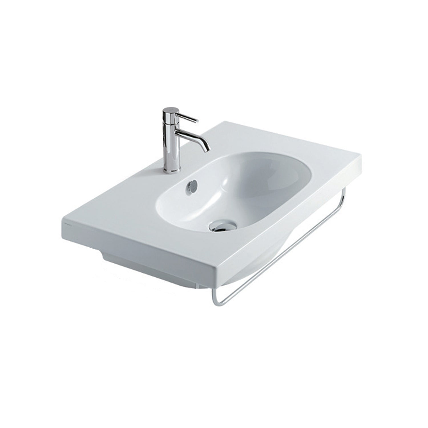 Portasciugamani laterale in ottone di 50 cm della serie M2 di Galassia cromato by CeramicStore | Lo specialista del tuo bagno