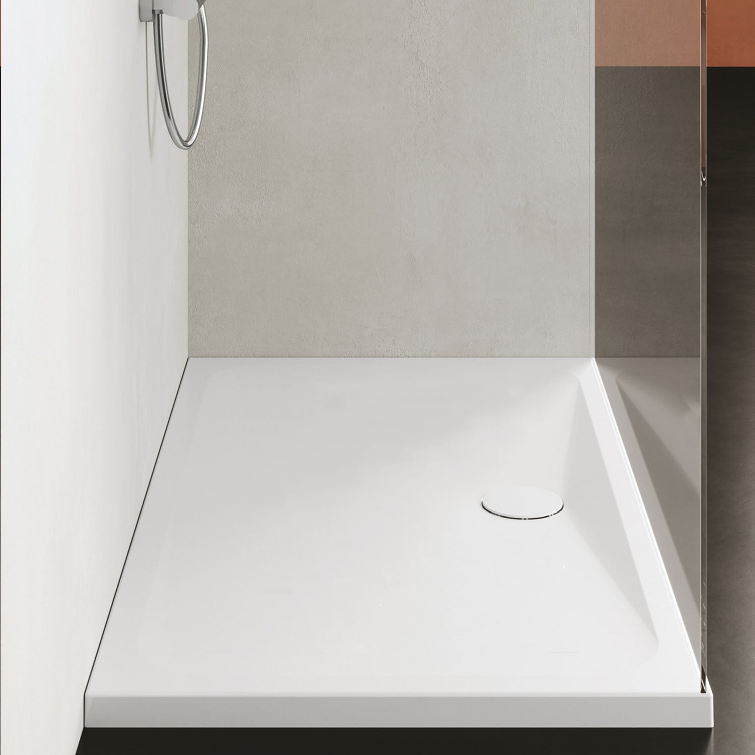 Piatto doccia cotone in ceramica 70x100cm linea Rapid 4