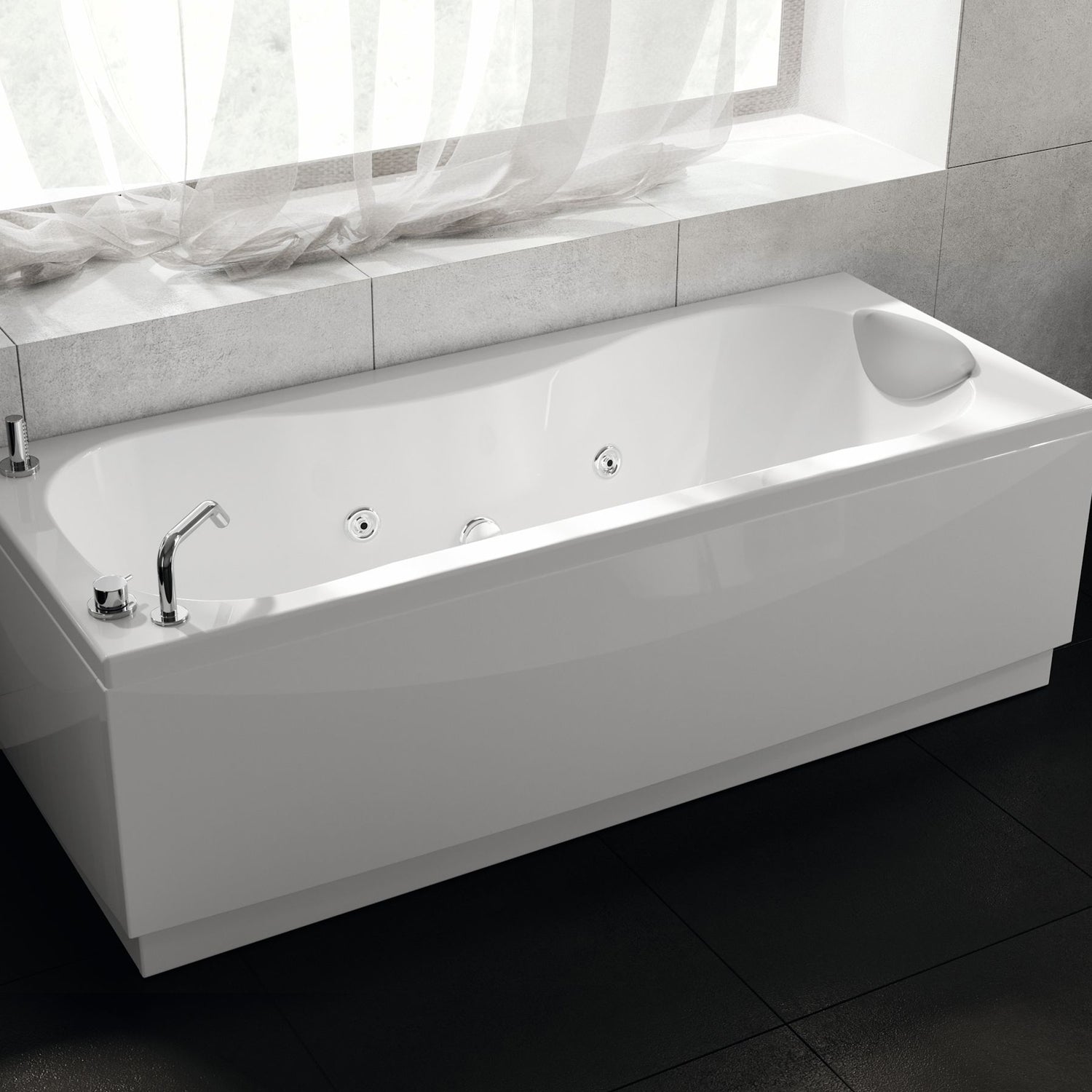 Vasca da bagno rettangolare idromassaggio modello Marea cm 170x70 by CeramicStore | Lo specialista del tuo bagno