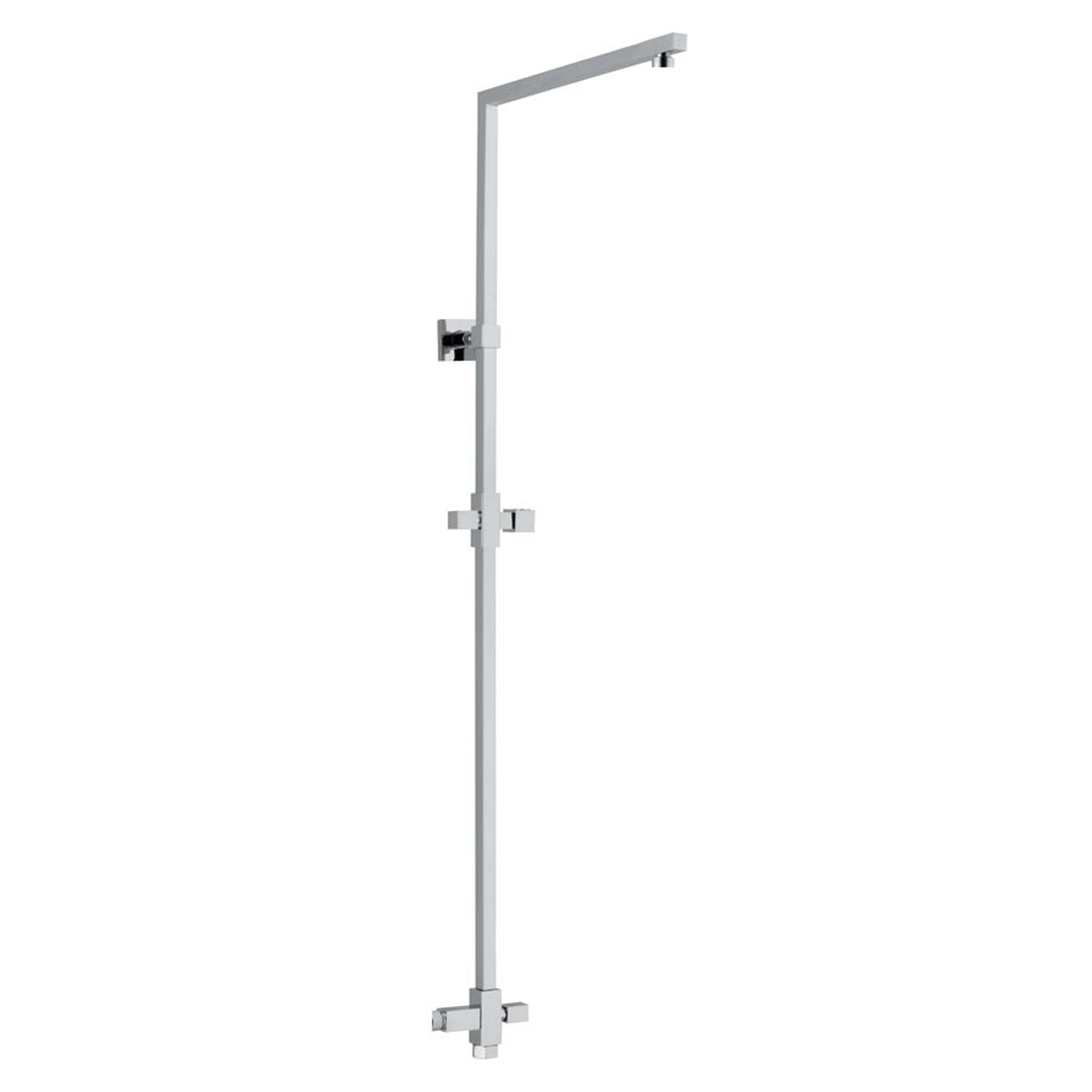 Colonna doccia quadra in ottone con supporto regolabile
