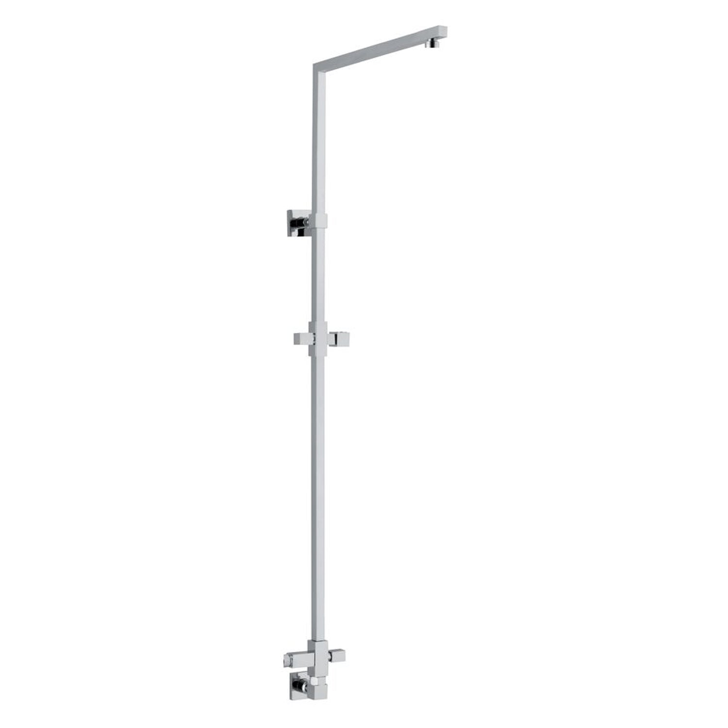 Colonna doccia quadra in ottone con supporto