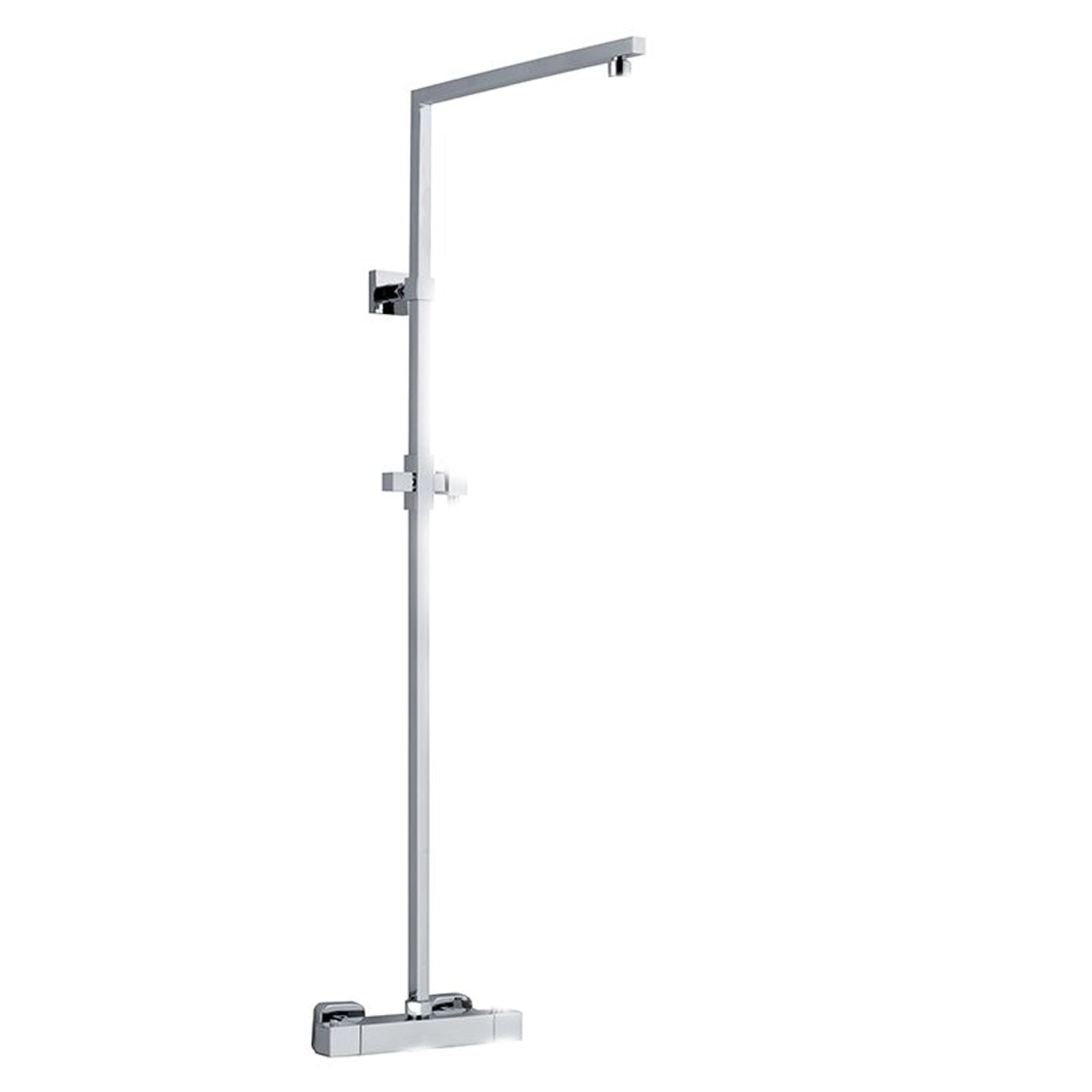 Colonna doccia quadra in ottone con supporto regolabile e termostatico TM3Q by CeramicStore | Lo specialista del tuo bagno