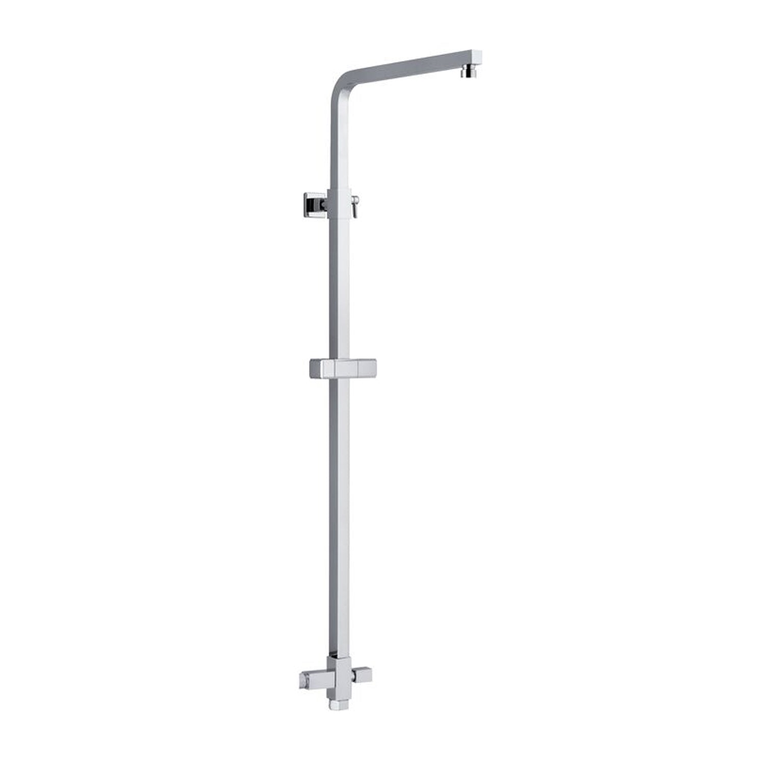 Colonna doccia quadra 25mm con supporto regolabile