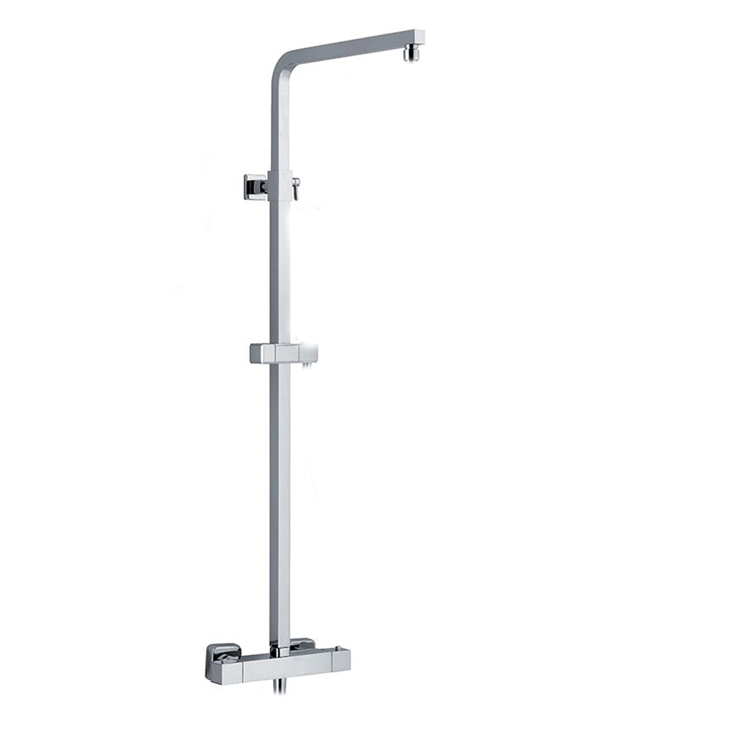 Colonna doccia quadra 25mm con supporto regolabile e termostaticoTM1Q by CeramicStore | Lo specialista del tuo bagno
