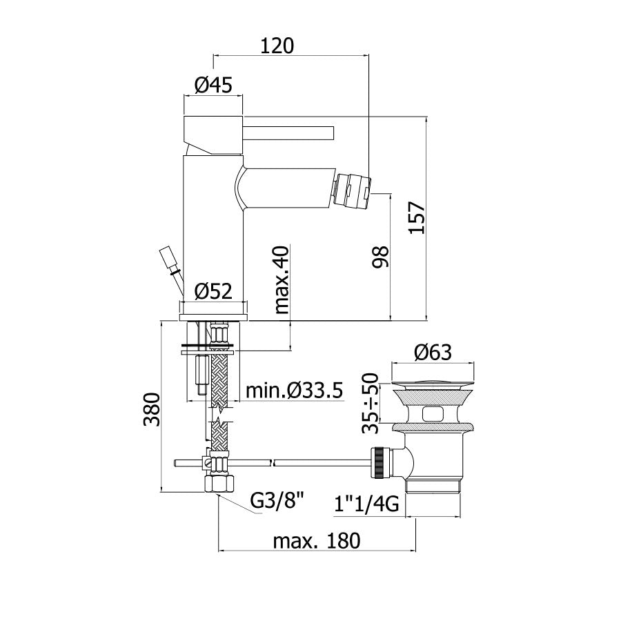  Set di miscelatori Paffoni Stick lavabo alto + bidet c/scarico by CeramicStore | Lo specialista del tuo bagno
