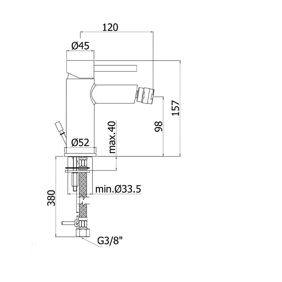  Miscelatore bidet cromato lucido senza scarico Paffoni Stick by CeramicStore | Lo specialista del tuo bagno