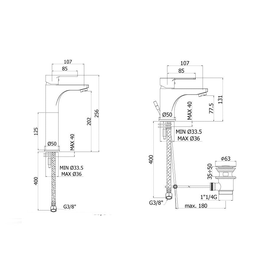  Set Paffoni Red miscelatore lavabo alto e bidet by CeramicStore | Lo specialista del tuo bagno