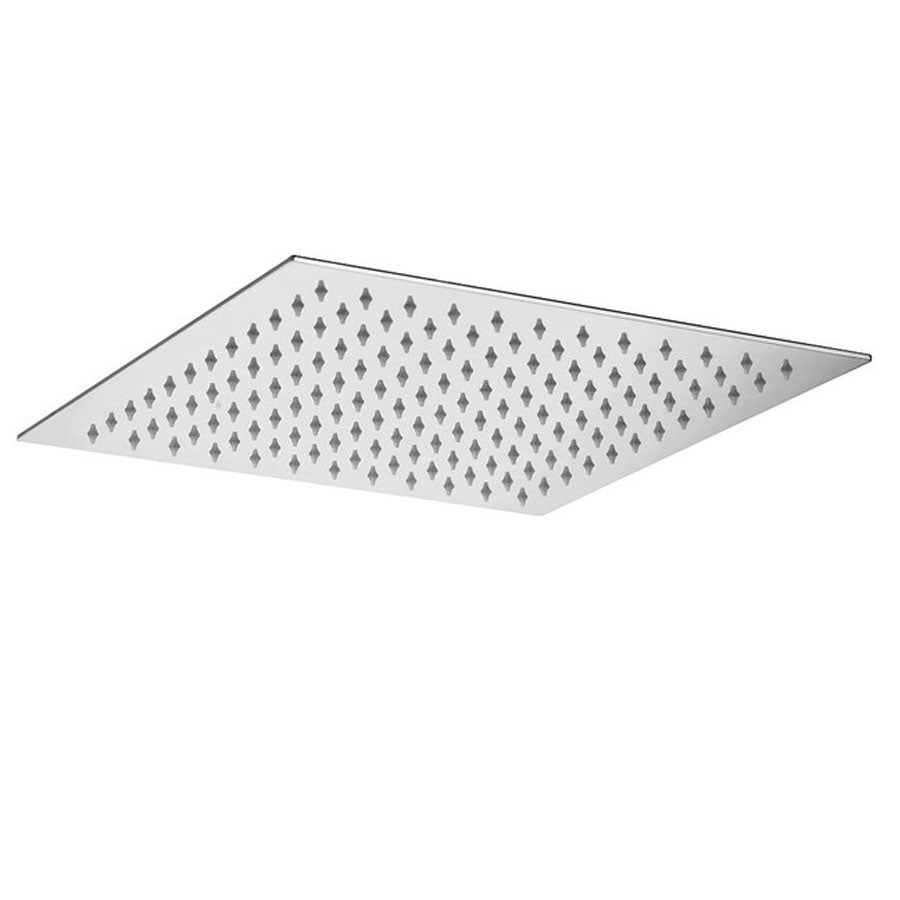 Soffione doccia quadro Paffoni Zanzibar metallo cromato 30x30 cm spessore 6