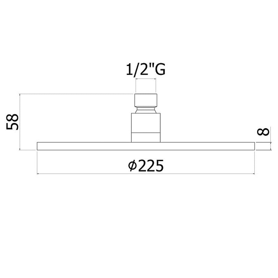  Soffione doccia tondo Paffoni Master diametro 225 mm in metallo cromato con braccio doccia da 40 cm by CeramicStore | Lo specialista del tuo bagno