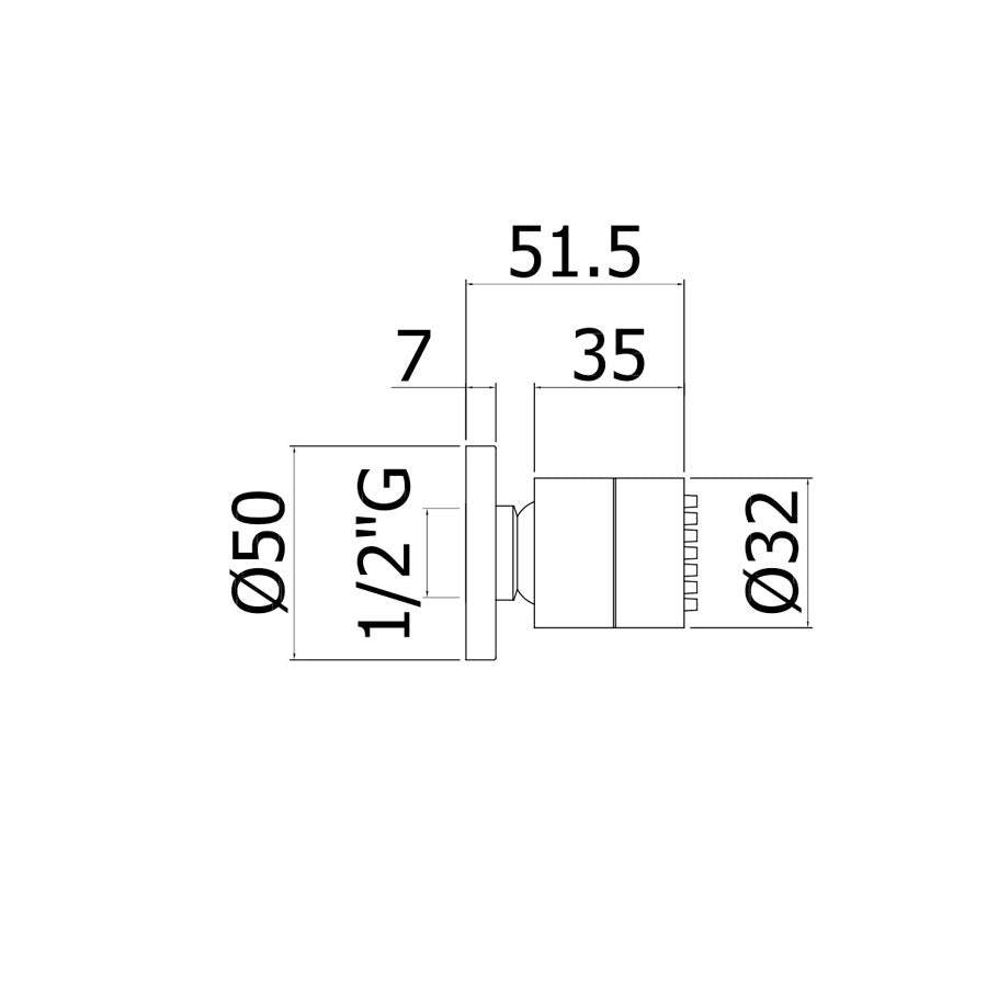  Soffione cilindrico con snodo da parete in metallo cromo Paffoni ZSOF061CR by CeramicStore | Lo specialista del tuo bagno