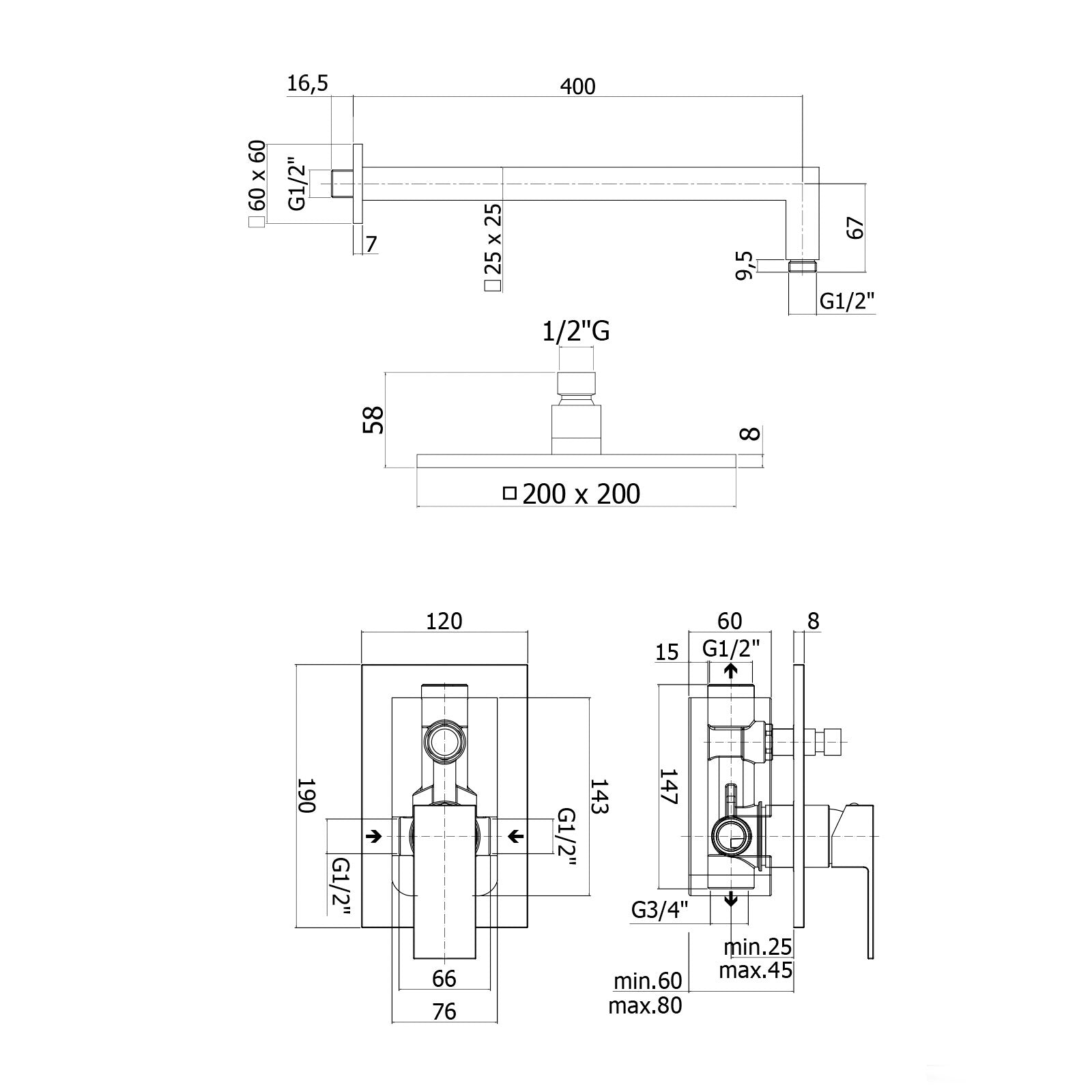  miscelatore con deviatore e set duplex by CeramicStore | Lo specialista del tuo bagno