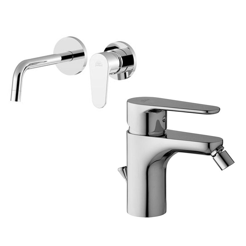 Set di miscelatori Paffoni Green lavabo a muro e bidet by CeramicStore | Lo specialista del tuo bagno