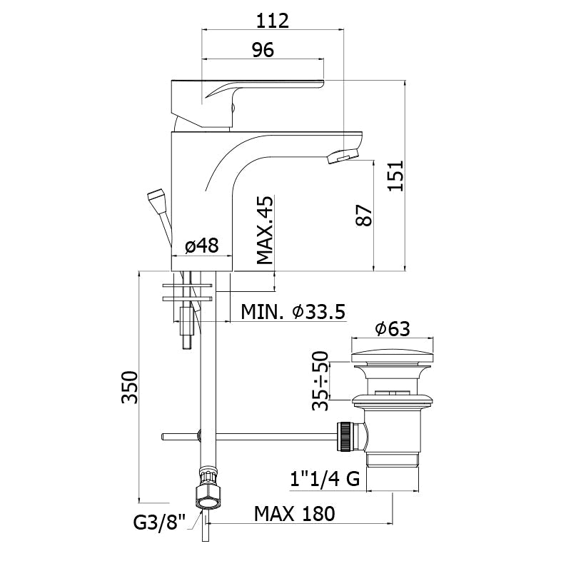  Set di miscelatori Paffoni Green lavabo a muro e bidet by CeramicStore | Lo specialista del tuo bagno