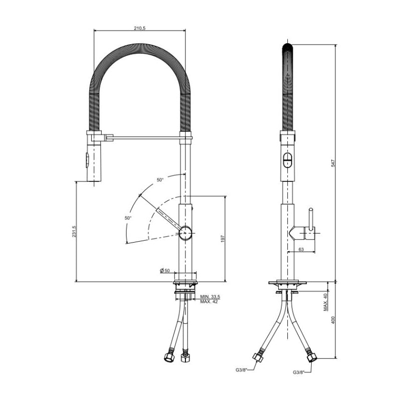  Miscelatore Cucina con doccia estraibile Paffoni Chef CH179CR by CeramicStore | Lo specialista del tuo bagno
