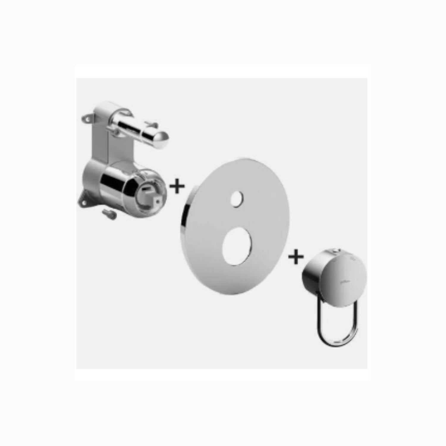 Miscelatore incasso codice JKBOX015CR con deviatore PBOX 015 piastra abs serie Joker Paffoni by CeramicStore | Lo specialista del tuo bagno