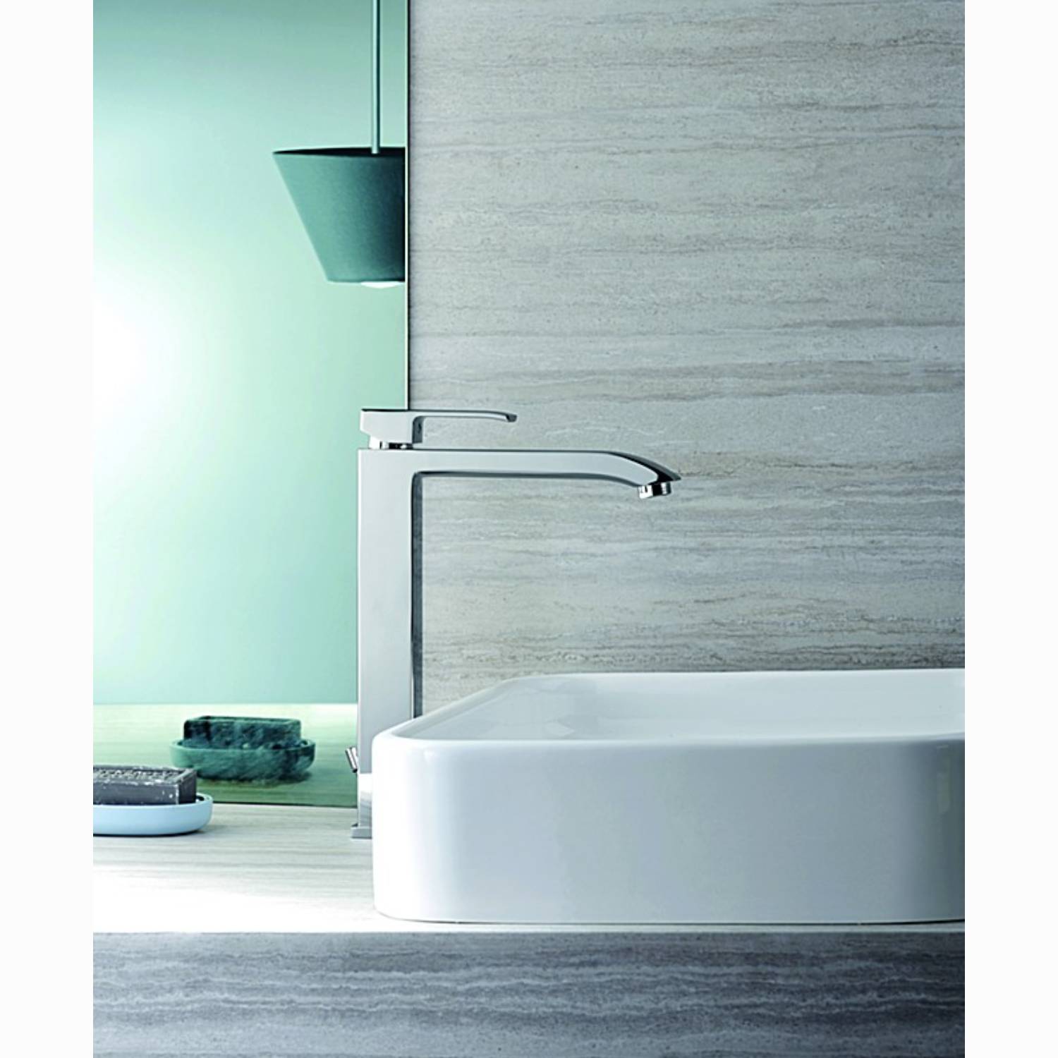 Miscelatore lavabo con scarico clic-clac serie Level codice LES081KCR Cromo Paffoni by CeramicStore | Lo specialista del tuo bagno