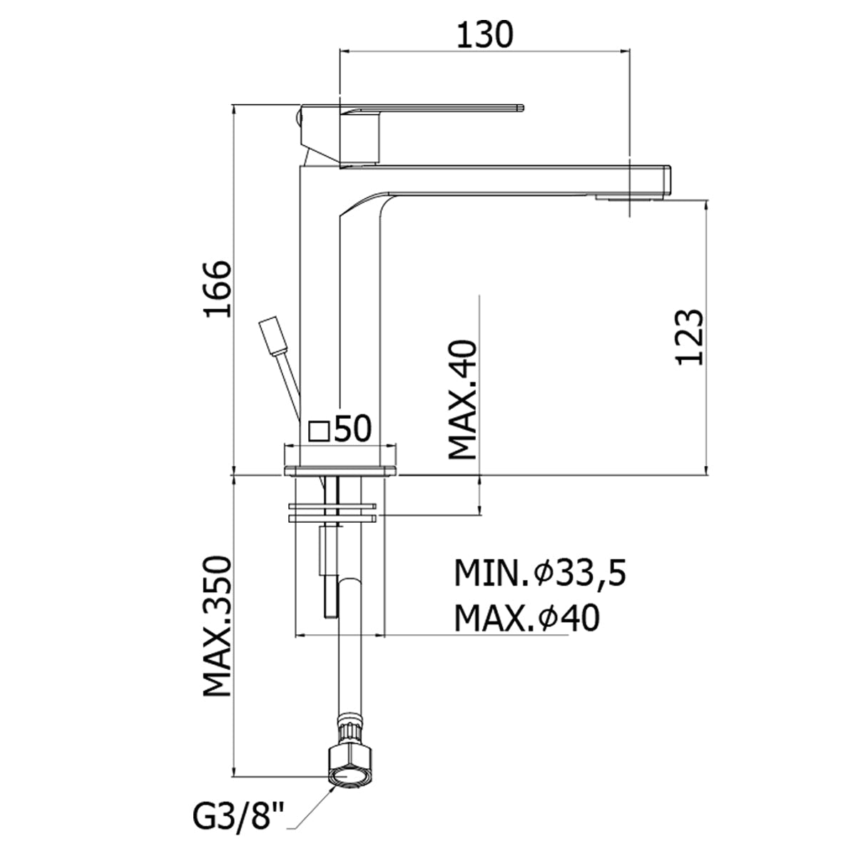  Miscelatore lavabo Paffoni Tango senza scarico con aeratore M24x1 finitura Nero Opaco by CeramicStore | Lo specialista del tuo bagno