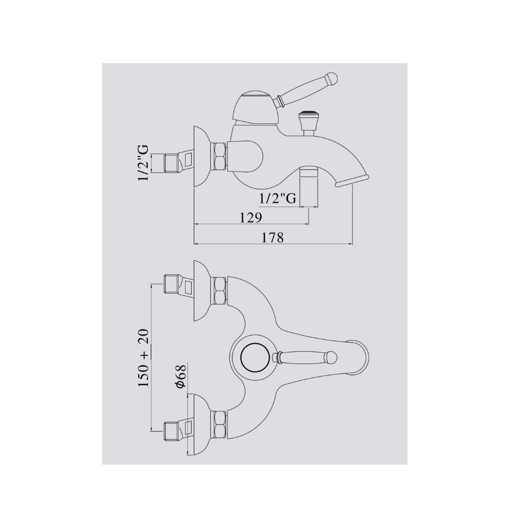  Miscelatore vasca con doccetta e deviatore serie Giorgia modello GI024CR Cromato Paffoni by CeramicStore | Lo specialista del tuo bagno