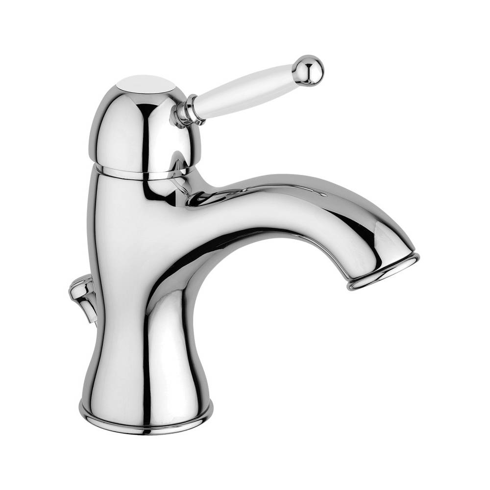 Miscelatore lavabo con scarico serie Giorgia modello GI075CR cromato e bianco ral Paffoni by CeramicStore | Lo specialista del tuo bagno